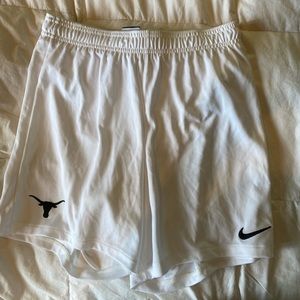 University of Texas (UT) womens soccer practice shorts white Nike NWOT